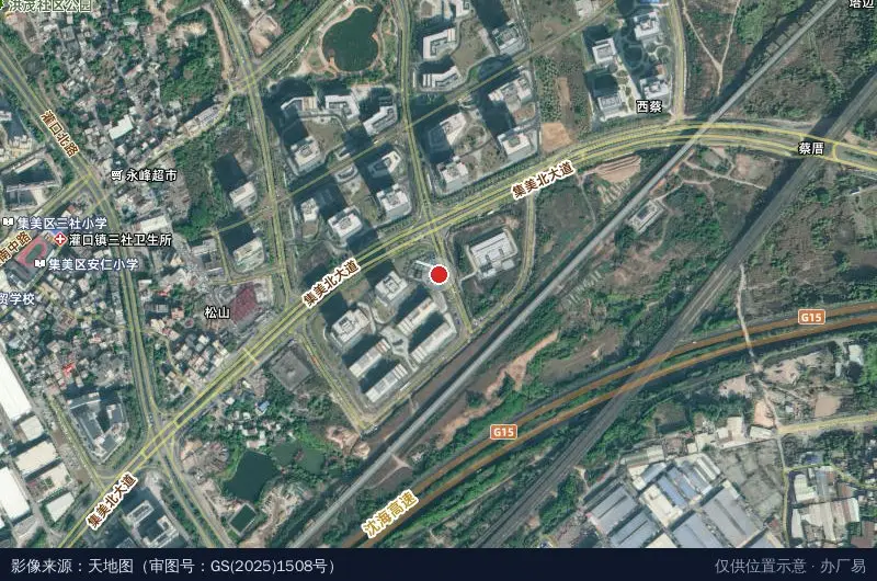 厦门软件园三期(建设中)卫星位置示意图