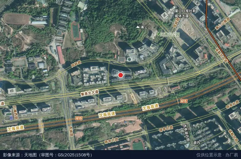 富春大数据产业基地卫星位置示意图