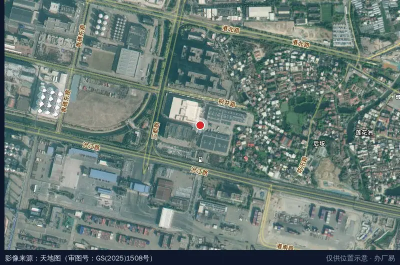 万纬海投厦门海沧冷链物流园卫星位置示意图