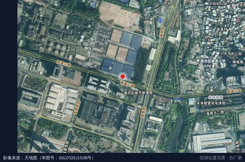 中闽新能源汽车产业园卫星位置示意图