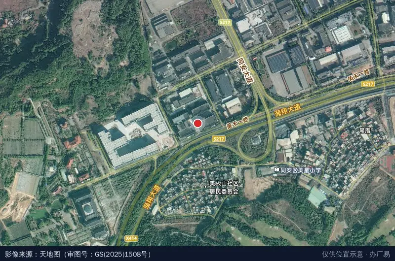 东万晟物流中心卫星位置示意图