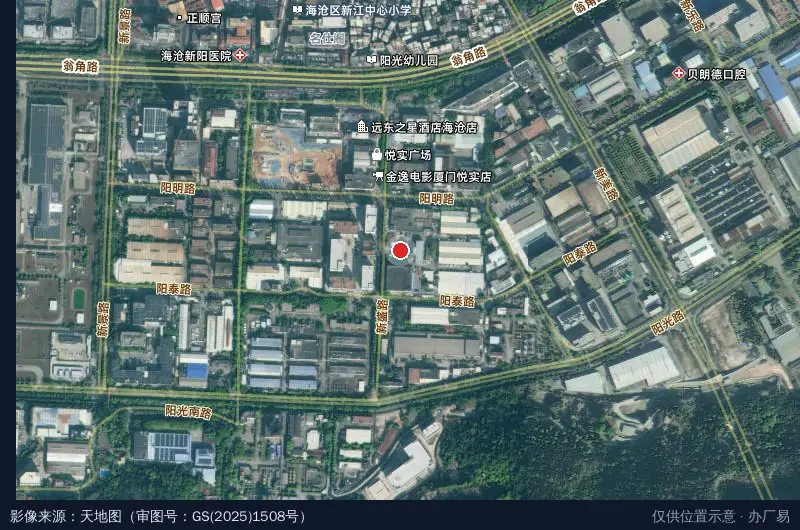海信达新阳产业园卫星位置示意图