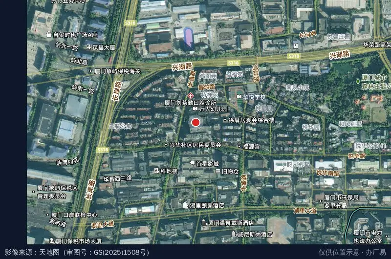 两岸人工智能产业园卫星位置示意图