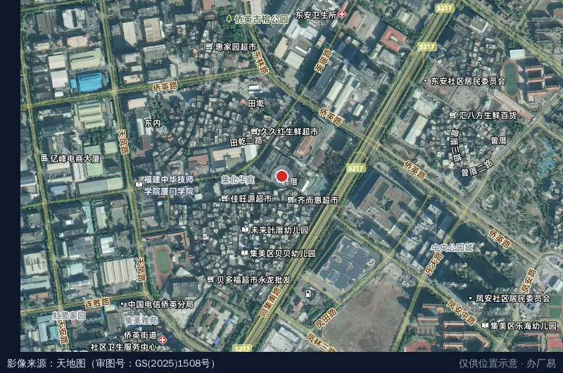 维纳数字艺术产业园卫星位置示意图