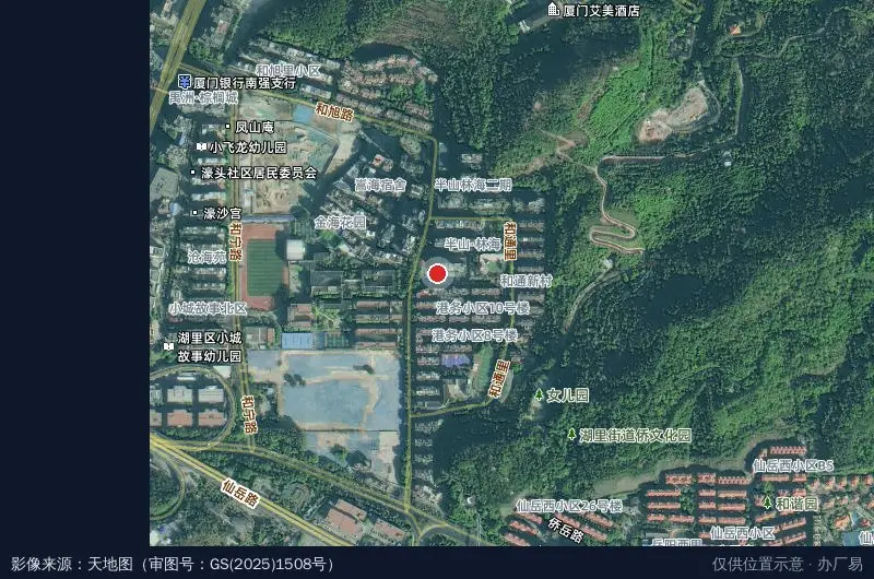 自贸湖里平台经济产业园卫星位置示意图