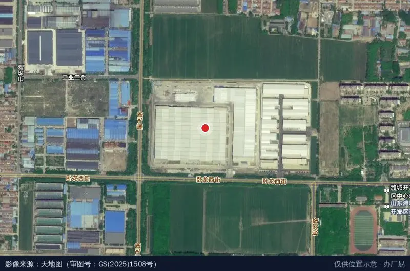 山东潍坊鲁中大马力拖拉机及配套农机具产业园卫星位置示意图