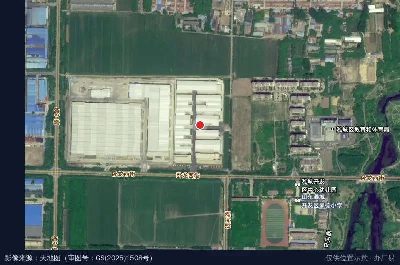 潍坊博瑞新材料产业园卫星位置示意图