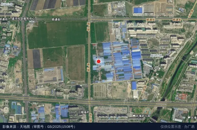 三娘庙工业园北园区17号卫星位置示意图
