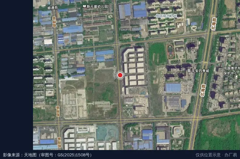 深圳(潍坊)科技工业园2号园区卫星位置示意图