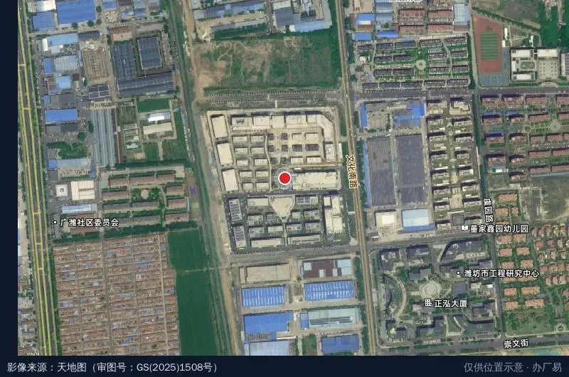 奎文区国家应急安全产业示范园卫星位置示意图