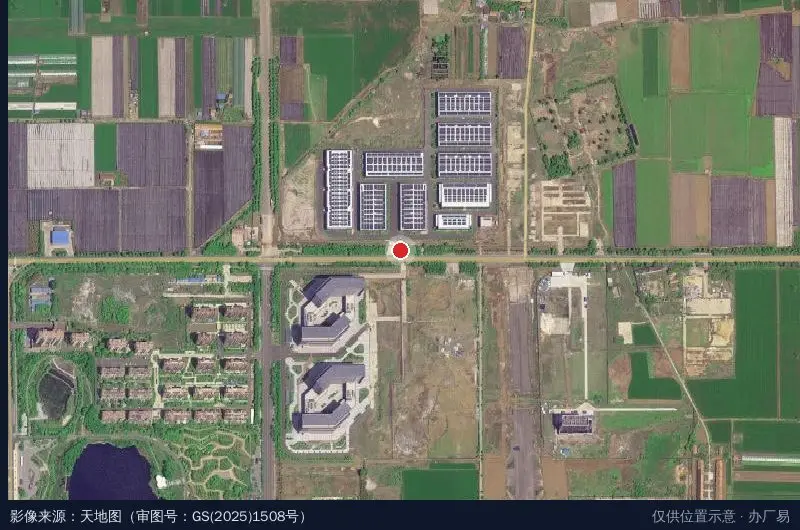 都市工业园1区卫星位置示意图