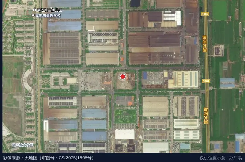 豪迈第二工业园卫星位置示意图