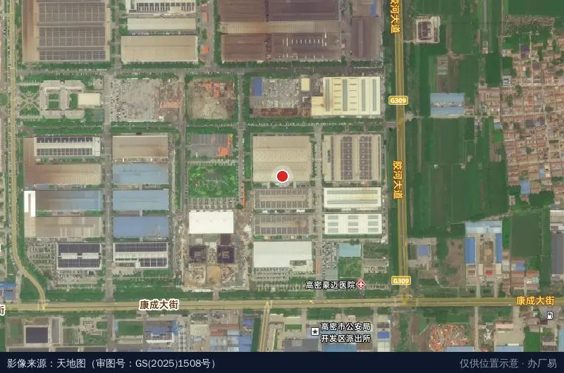 豪迈第二工业园 D区卫星位置示意图