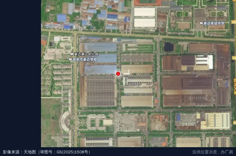 豪迈第二工业园 B区卫星位置示意图