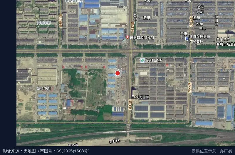 豪德物流园卫星位置示意图