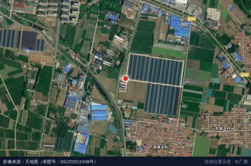 西黑洼现代农业产业园卫星位置示意图