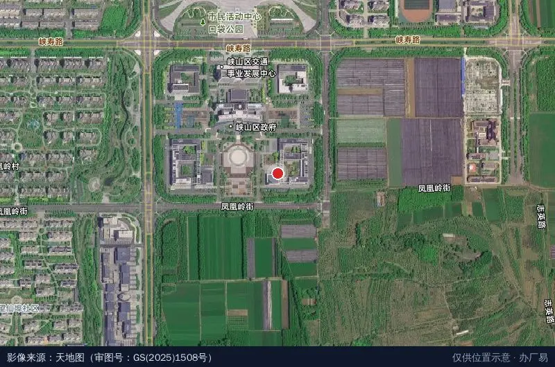 峡山跨境电商产业园卫星位置示意图