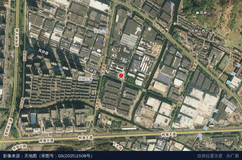 柯桥区柯北工业园区凤林路142号卫星位置示意图