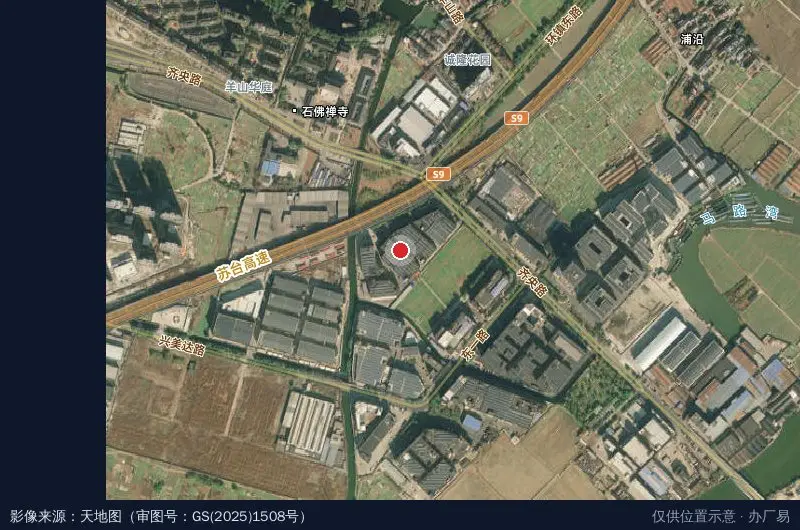 华威智创产业园卫星位置示意图