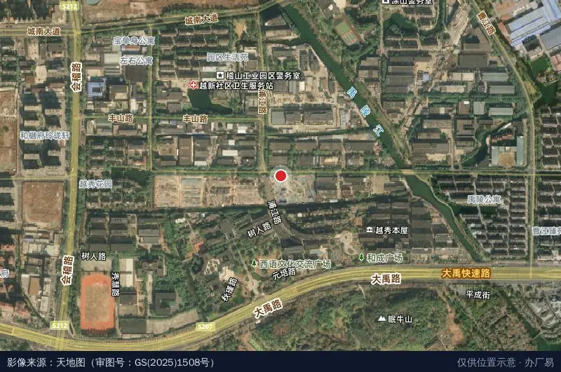 浙江合生鸿产业园卫星位置示意图