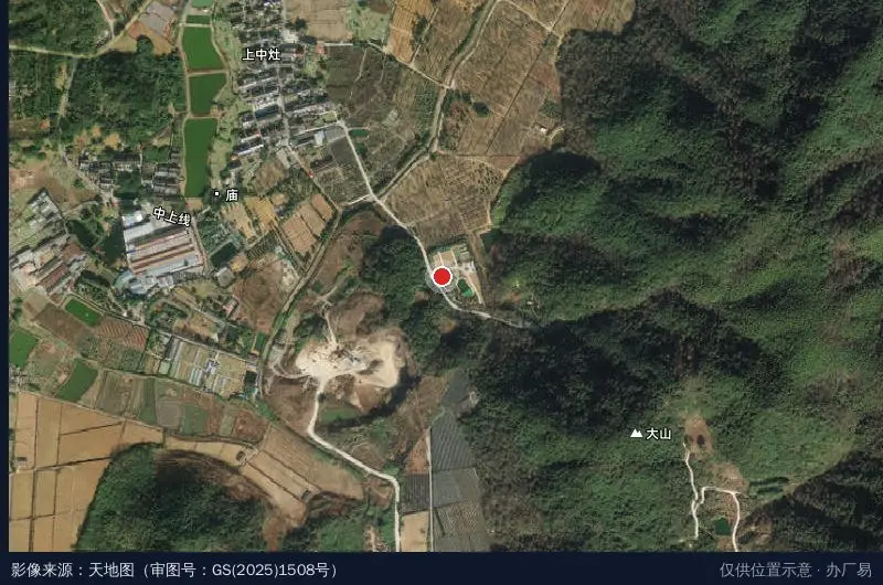 绍兴屹瀚绿色生态产业园卫星位置示意图