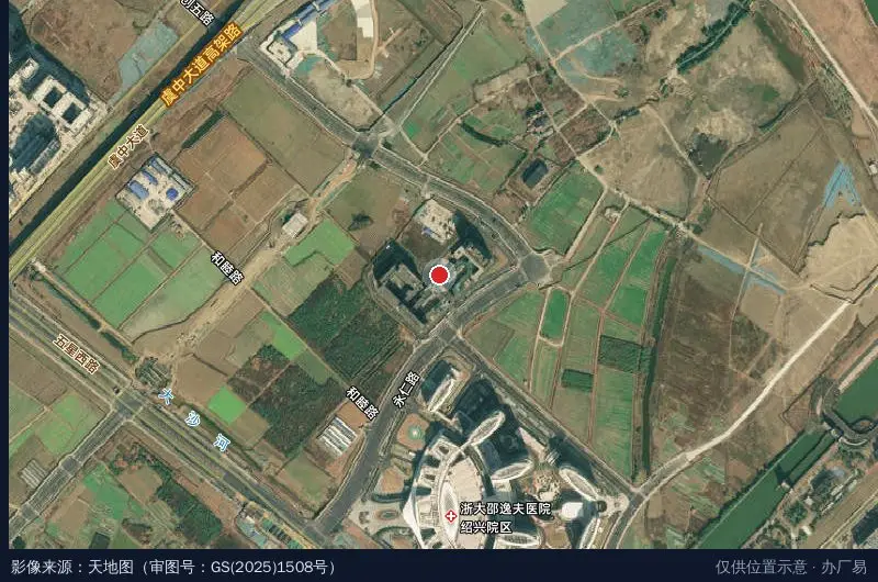 上虞产教融合创新园1期卫星位置示意图