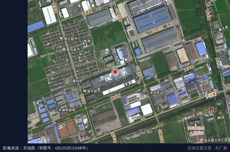 氾水工业园卫星位置示意图