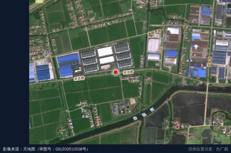 射阳湖镇工业智创产业园卫星位置示意图