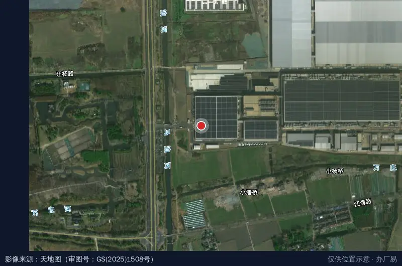 扬州阿特斯新能源产业园卫星位置示意图