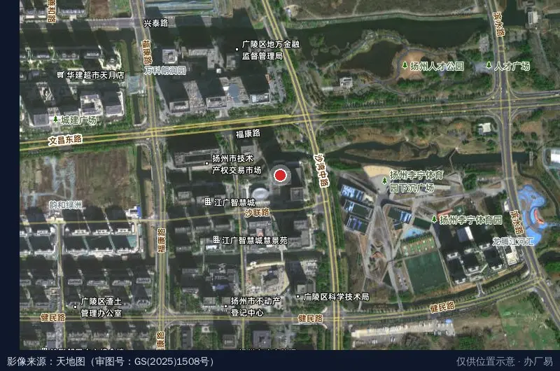 扬州创新中心A座卫星位置示意图