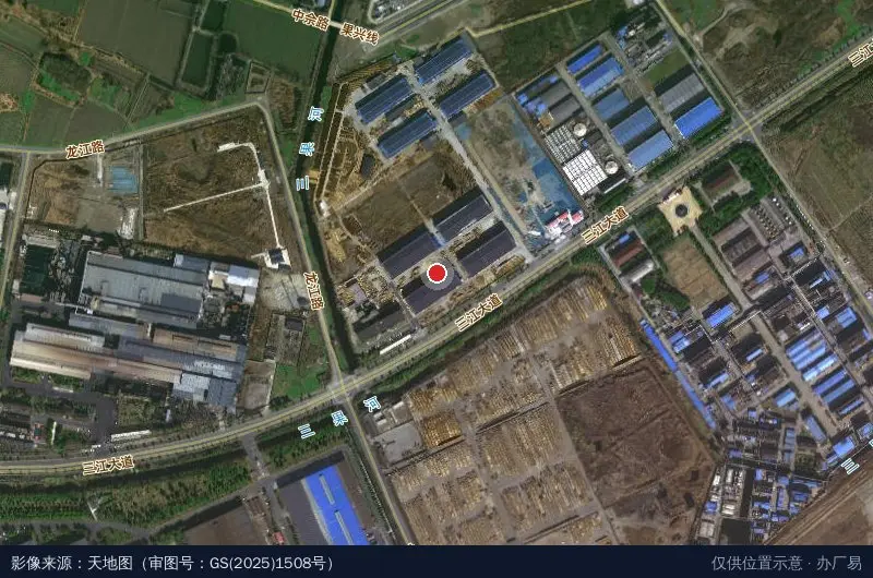 江都经济开发区木材产业园卫星位置示意图
