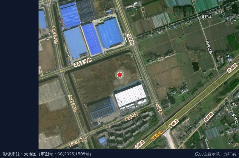 新能源汽车关键零部件产业园(建设中)卫星位置示意图