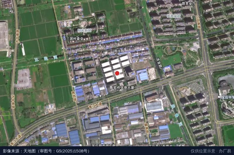 城南工业园卫星位置示意图