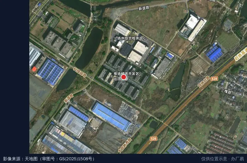 扬州维扬经济开发区生态科技园卫星位置示意图
