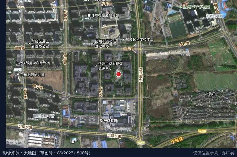 江苏信息服务产业基地1期卫星位置示意图