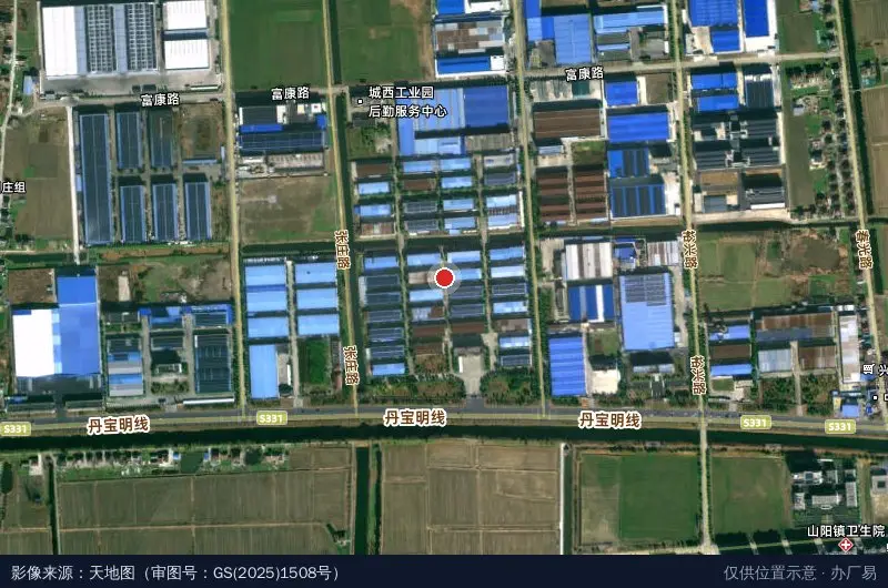宝应城西工业园卫星位置示意图