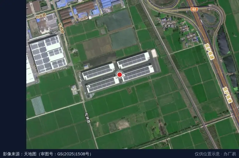 宝应县泾河镇苏中一号智慧物流园卫星位置示意图