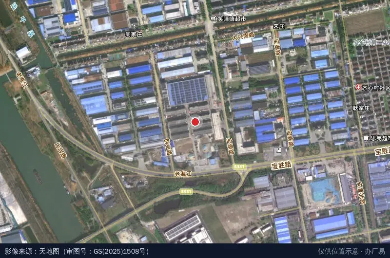 中众合农产品物流园(宝应)卫星位置示意图