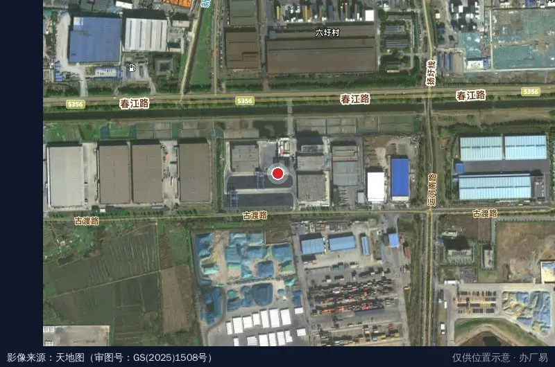 扬州港港发物流园卫星位置示意图