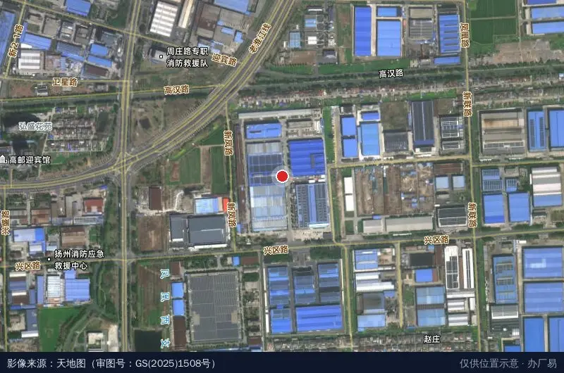 高邮城南经济新区智能制造产业园卫星位置示意图