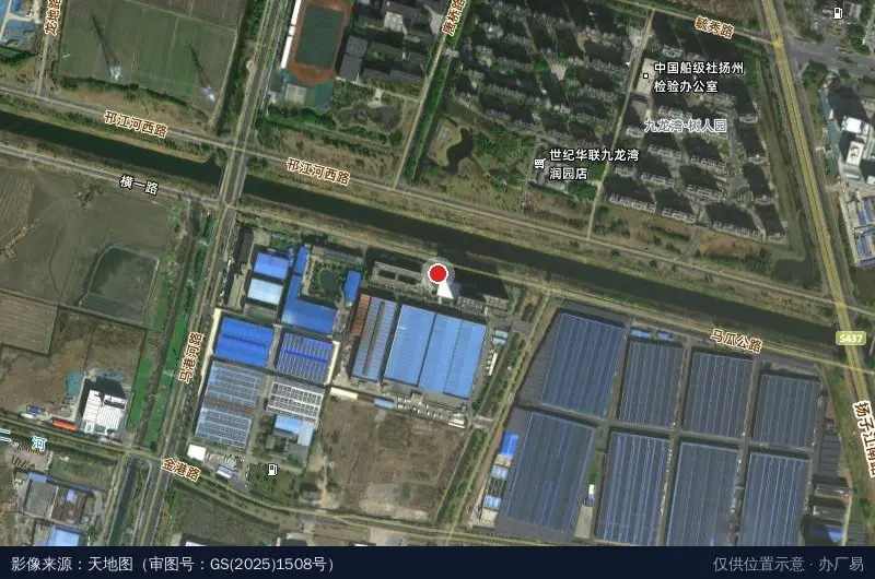 扬建集团产业园卫星位置示意图