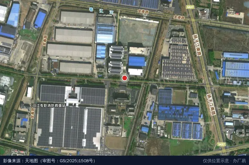扬州经济技术开发区新健康产业园卫星位置示意图