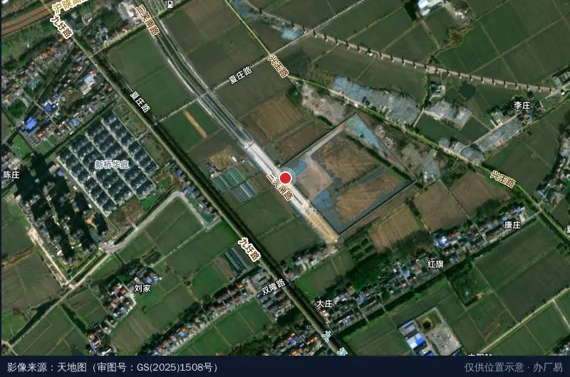 中国铁建大桥工程局集团有限公司杭集南园医美产业园项目卫星位置示意图