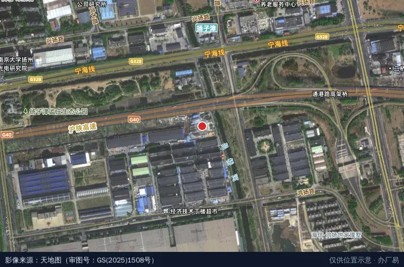 监庄工业园卫星位置示意图