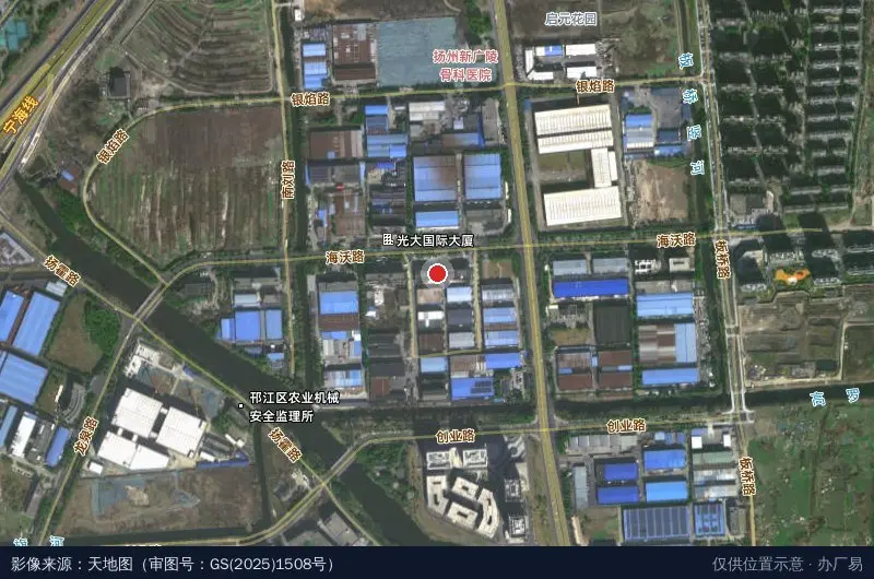 广陵经济开发区卫星位置示意图
