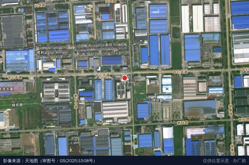 高邮市通邮电商园仓储中心卫星位置示意图