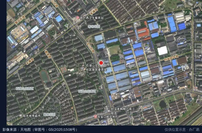维扬经济开发区综治中心卫星位置示意图