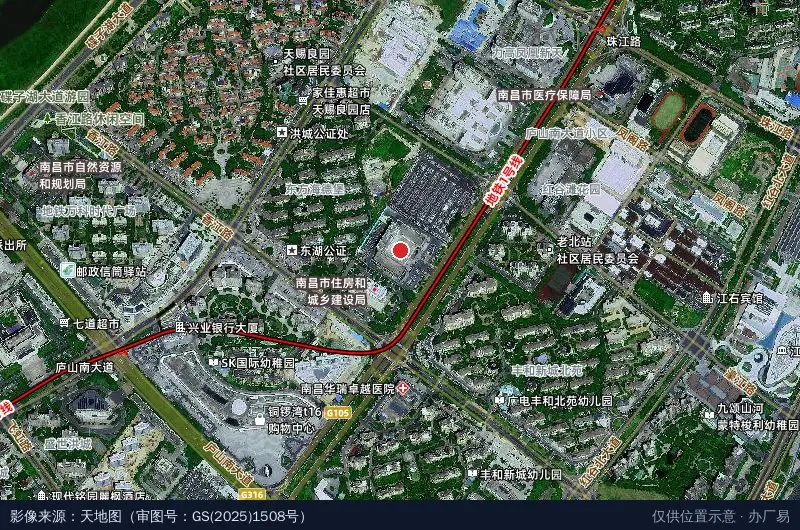 OCC凤凰谷卫星位置示意图