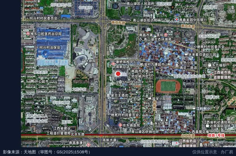 联合创业卫星位置示意图