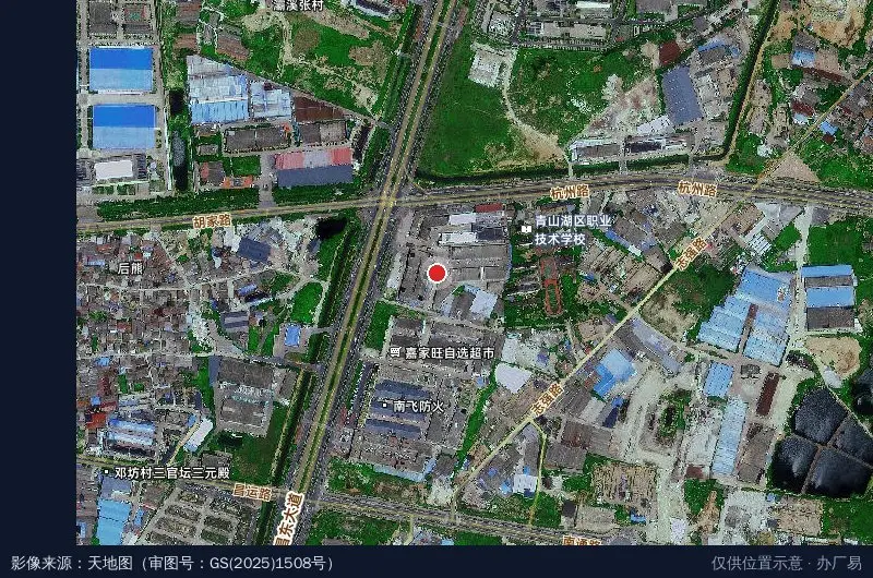 黄氏产业园卫星位置示意图